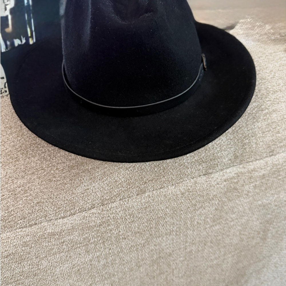 Classic Black Fedora Wool Hat Made In Italy - Picture 11 of 12